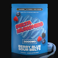 Delta Munchies - Berry Blue Sour Belt 3000mg Delta 8