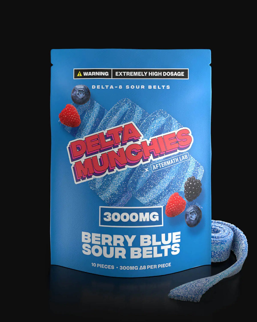 Delta Munchies - Berry Blue Sour Belt 3000mg Delta 8