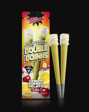 Delta Munchies - THC-A DIAMOND INFUSED PREROLLS Lemon Cherry Gelato Infused Prerolls (2 Pack)