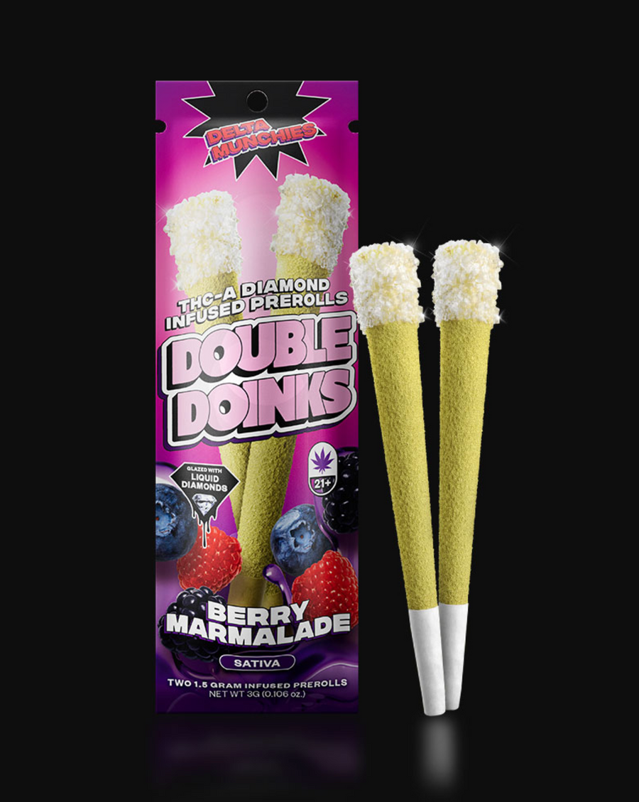 Delta Munchies - THC-A Diamond Berry Marmalade Infused Prerolls (2 Pack)