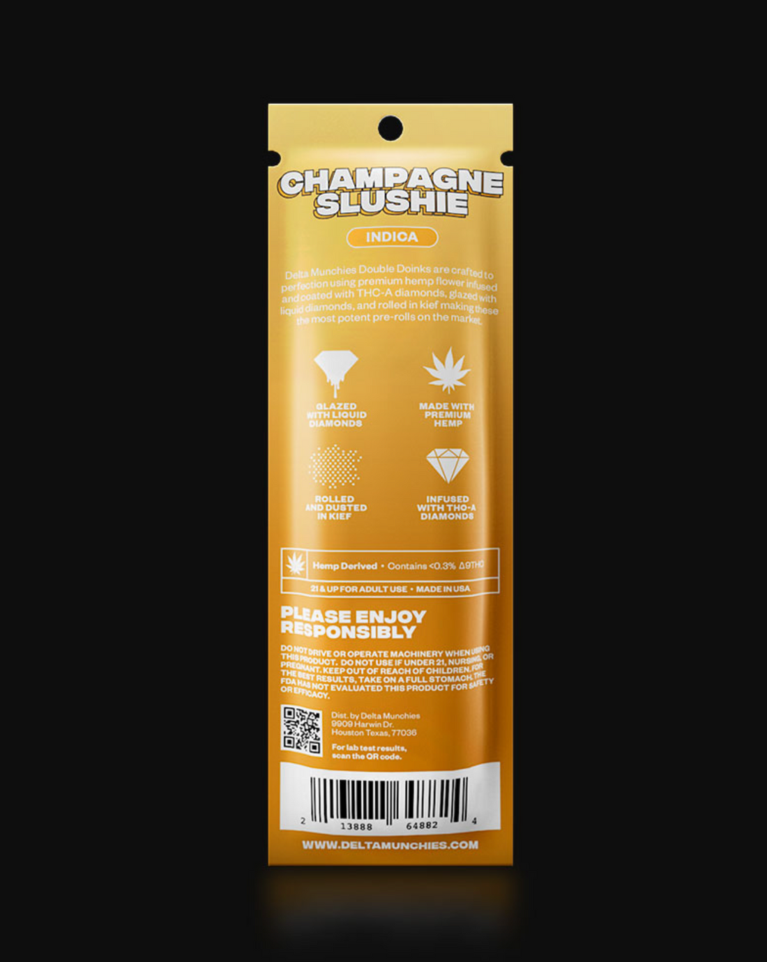 Delta Munchies - THC-A Diamond Champagne Slushier Infused Prerolls (2 Pack)